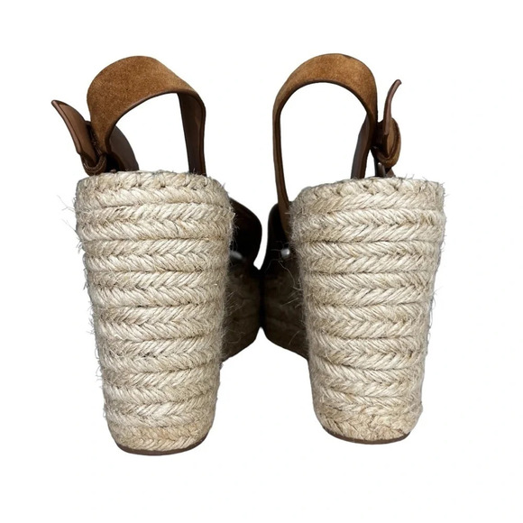 Marc Fisher NWOT Landela d’Orsay Wedge Espadrilles in Brown Size 11 - Picture 6 of 11